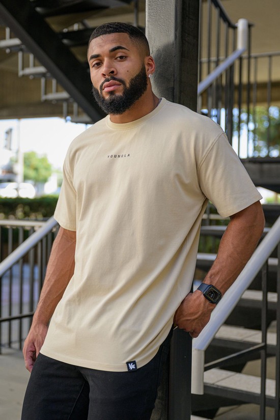 Youngla 401 Essential Jacked Uomo Camicie Beige | UB2596038