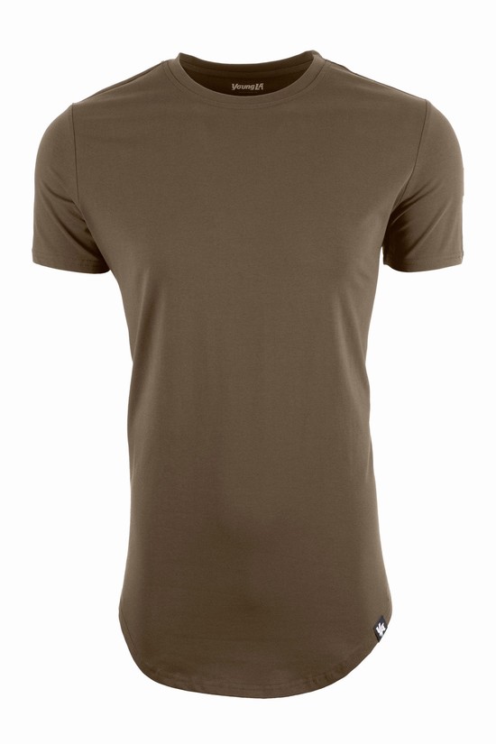 Youngla 402 Perfect Scallop Bottom Uomo Camicie Grigie | ON8109453