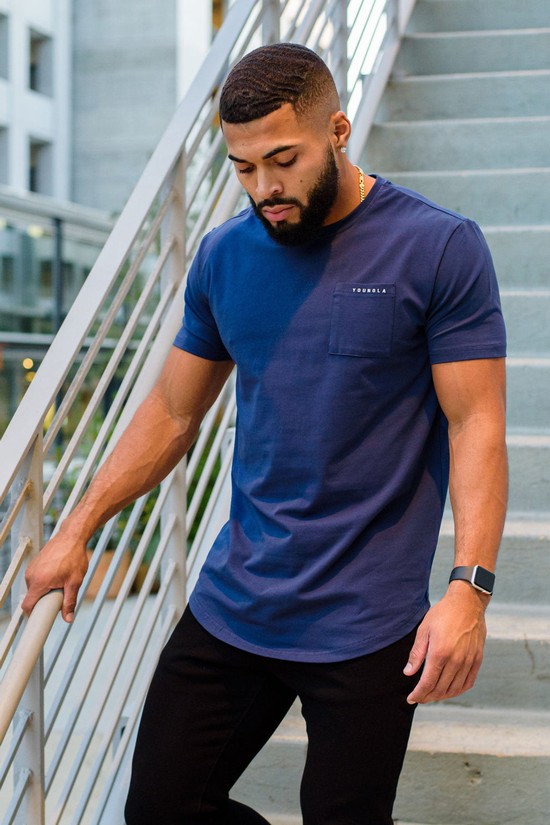 Youngla 406 Perfect Pocket Uomo Camicie Blu | NC8214936