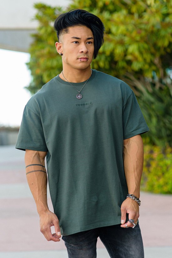 Youngla 407 Excellence Oversized Uomo Camicie Grigie | TV0982714