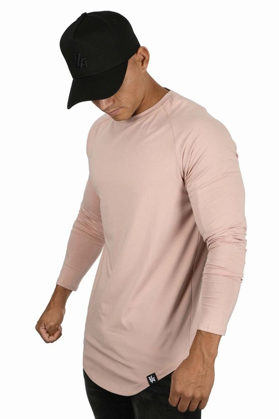 Youngla 410 Perfect Raglan Long Sleeve Uomo Camicie Corallo | BS7809426
