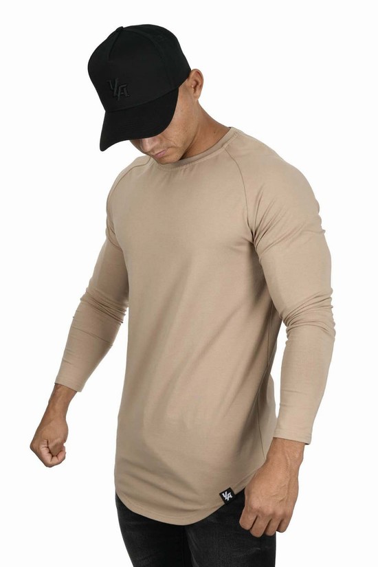 Youngla 410 Perfect Raglan Long Sleeve Uomo Camicie Grigie | BY7962381