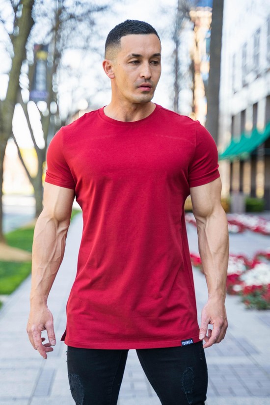 Youngla 411 Perfect Dritto Bottom Uomo Camicie Rosse | FJ3427980