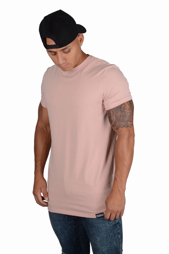 Youngla 411 Perfect Dritto Bottom Uomo Camicie Rosa | UV8175320