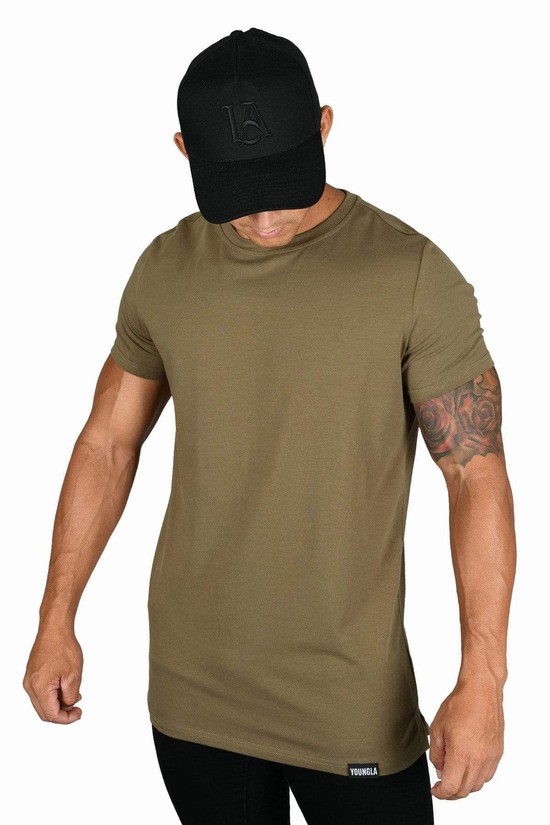 Youngla 411 Perfect Dritto Bottom Uomo Camicie Verdi | WN8154390