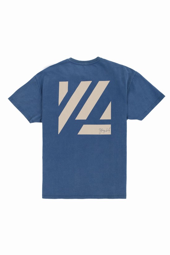 Youngla 413 Oversized Bloc Uomo Camicie Blu | YG1720389