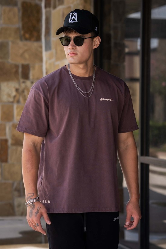 Youngla 414 Signature Uomo Camicie Viola | WF6958470