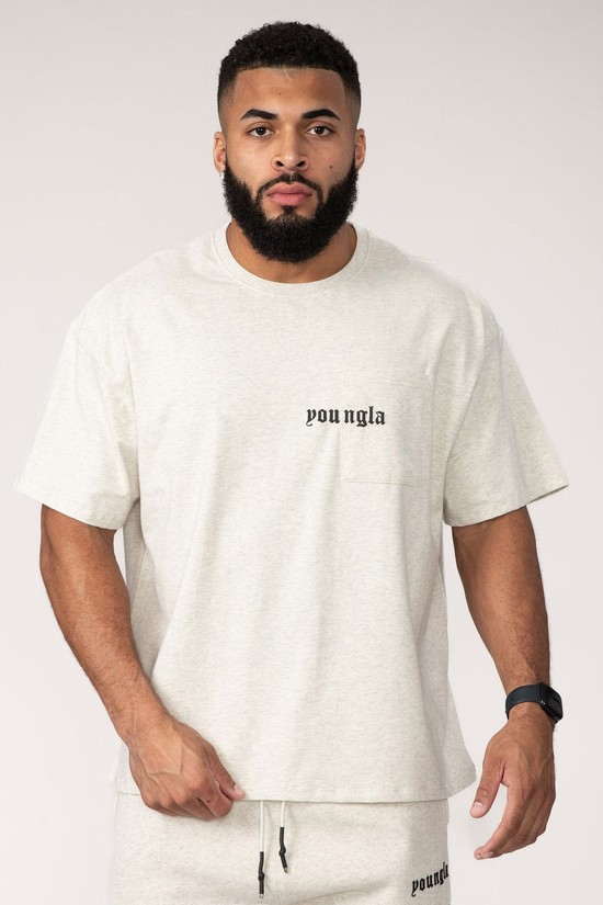 Youngla 416 Eternal Pocket Uomo Camicie Beige | SE1024893
