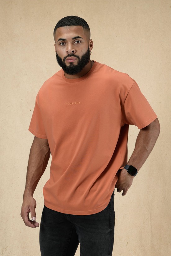Youngla 420 Essential Oversized Uomo Camicie Arancioni | JE6594032
