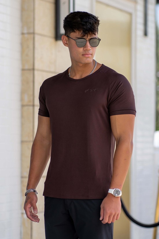 Youngla 422 Fitted Delt Uomo Camicie Bordeaux | VE6384075