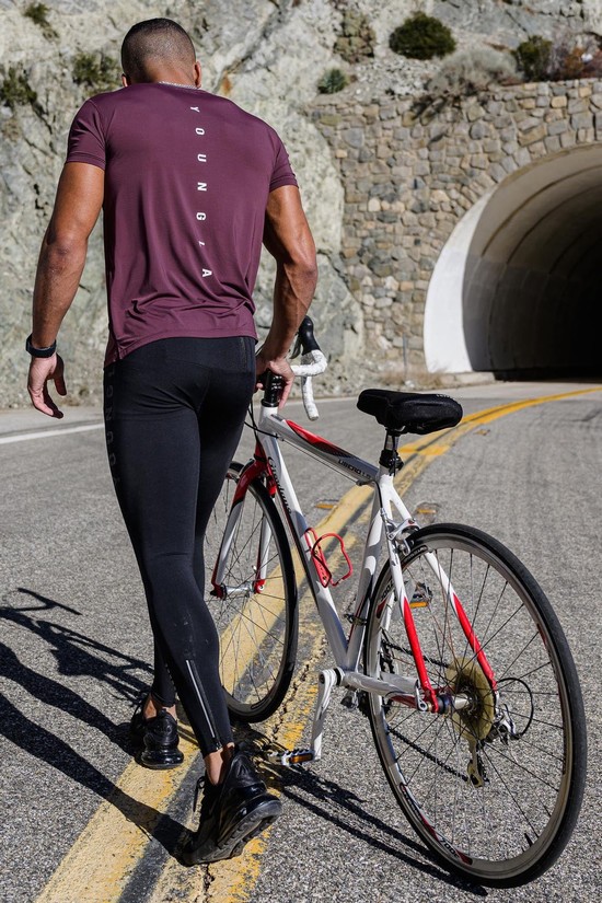 Youngla 423 Zephyr Compression Sleeve Uomo Camicie Bordeaux | GY7150698
