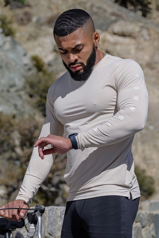 Youngla 424 Zephyr Compression Long Sleeves Uomo Camicie Grigie | LH7839610