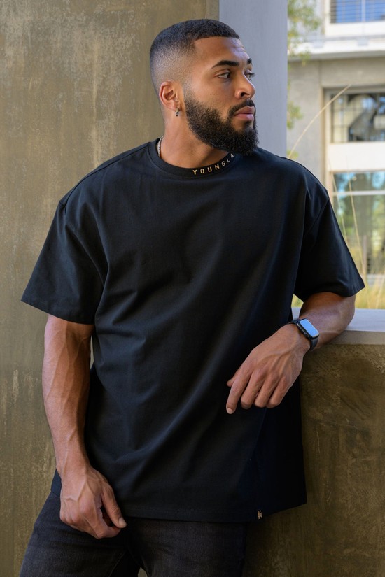 Youngla 429 Trademark Uomo Camicie Nere | HM7839540