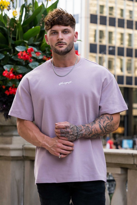 Youngla 430 Oversized Cloud Foam Uomo Camicie Viola | NL6524018