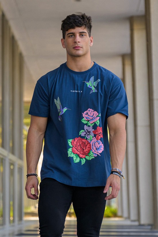 Youngla 432 The Good Life Uomo Camicie Blu | AF3502896