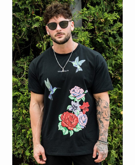 Youngla 432 The Good Life Uomo Camicie Nere | KG1579420