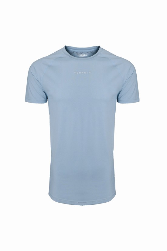 Youngla 440 Performance Line Sleeve Uomo Camicie Blu Chiaro | IR4536092