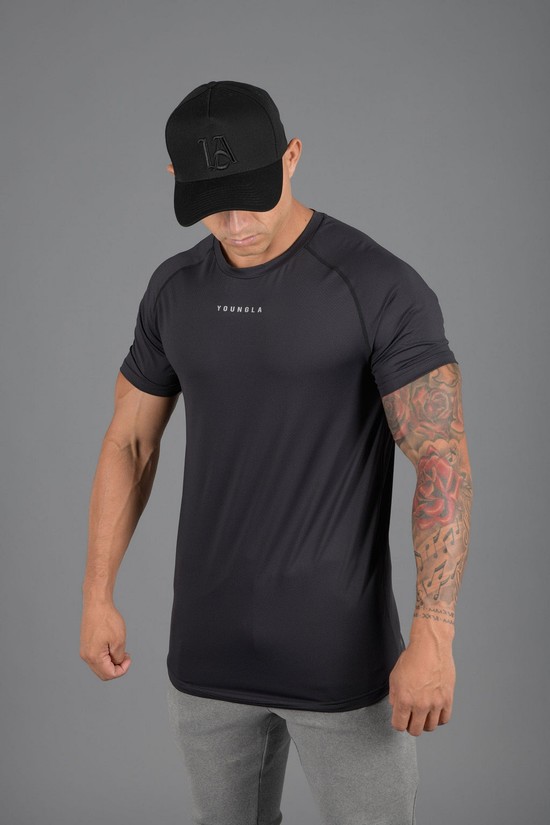 Youngla 440 Performance Line Sleeve Uomo Camicie Nere | KS3582074