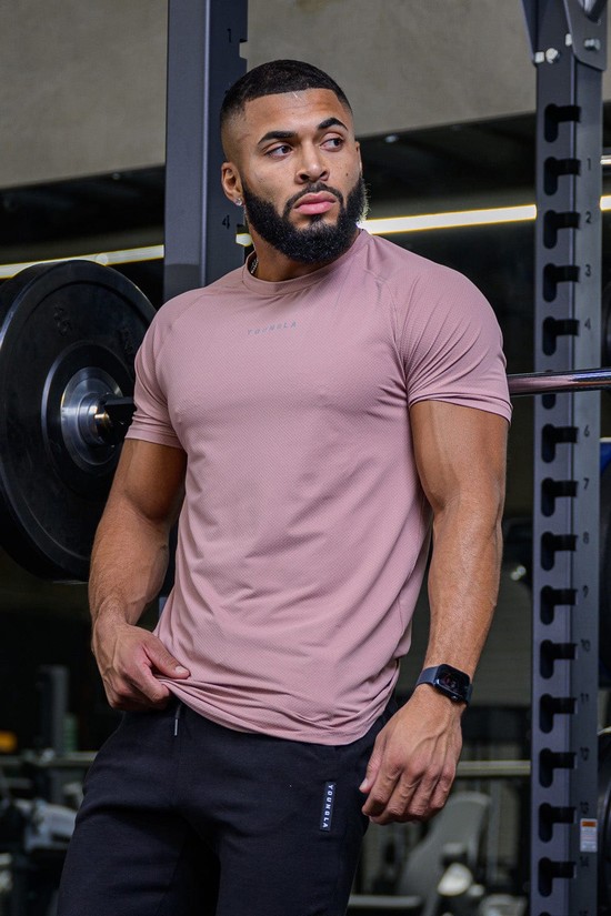 Youngla 440 Performance Line Sleeve Uomo Camicie Rosa | MV0291746