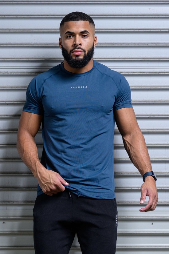 Youngla 440 Performance Line Sleeve Uomo Camicie Blu | TI9871432