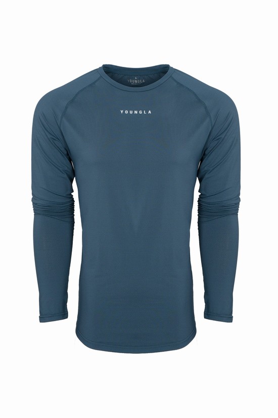 Youngla 441 Performance Line Longsleeve Uomo Camicie Blu | EQ2619803