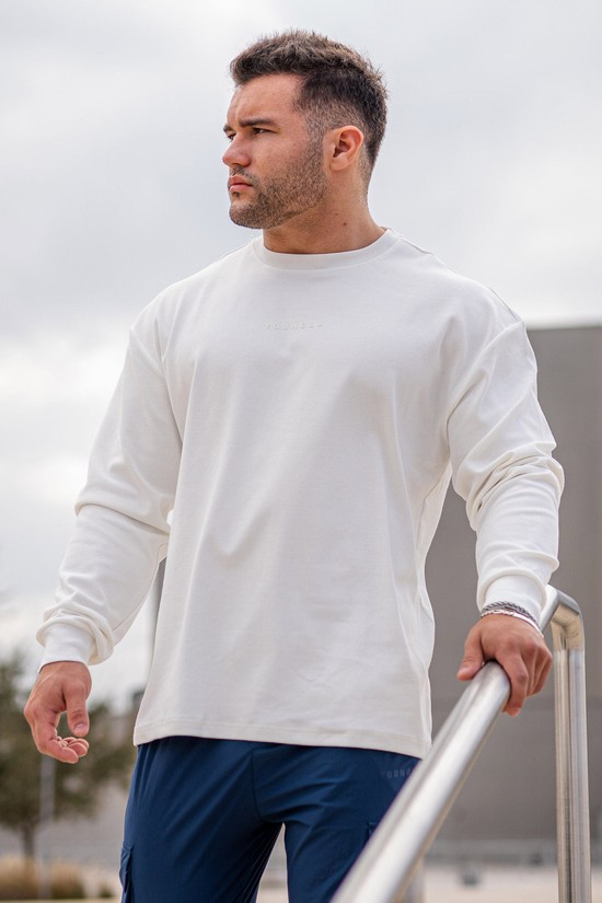 Youngla 450 Cloud Foam Long Sleeves Uomo Camicie Bianche | CZ1640532