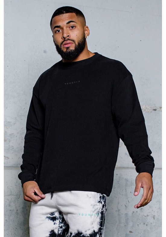 Youngla 450 Cloud Foam Long Sleeves Uomo Camicie Nere | DX1625307