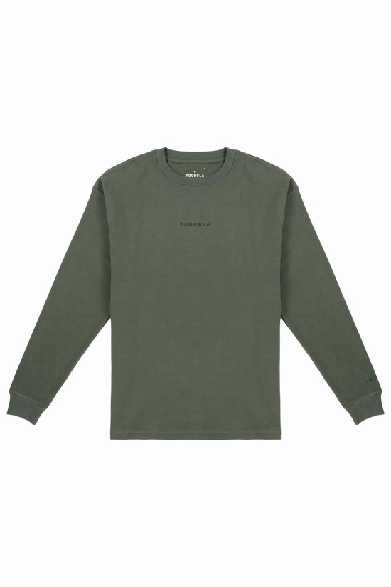 Youngla 450 Cloud Foam Long Sleeves Uomo Camicie Verdi | HO2401796