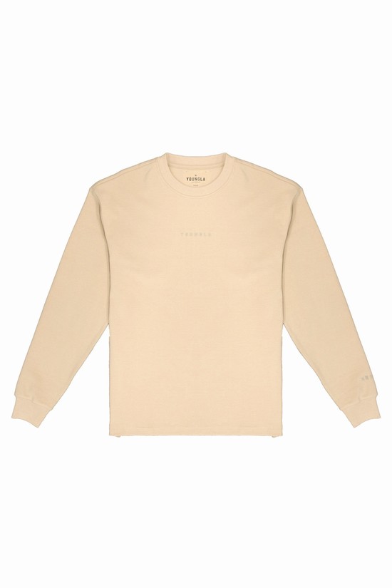 Youngla 450 Cloud Foam Long Sleeves Uomo Camicie Beige | XH0972631