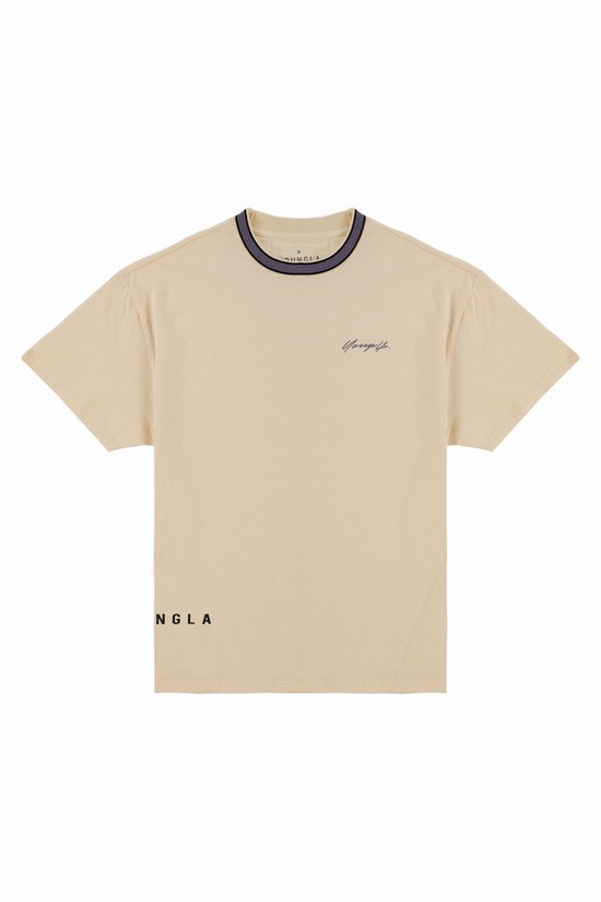 Youngla 451 Noble Uomo Camicie Beige | KD9256083