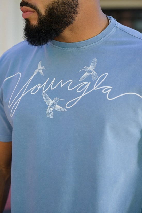 Youngla 452 The Flock Uomo Camicie Blu | ZU0568192