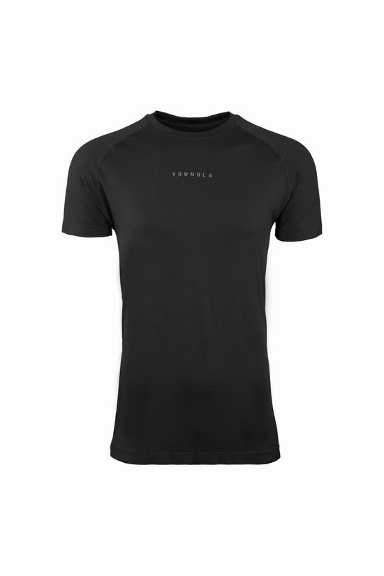 Youngla 454 New Gen Compression Uomo Camicie Nere | DP9348271