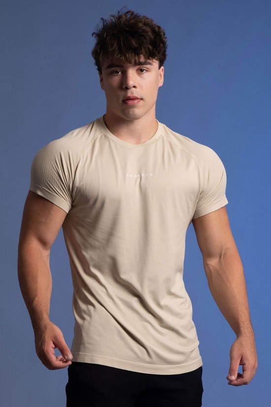 Youngla 454 New Gen Compression Uomo Camicie Beige | IS7290341