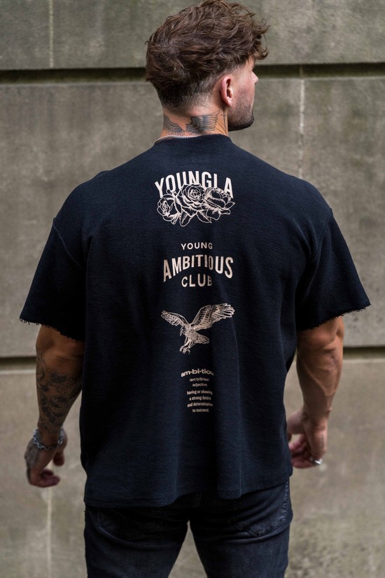 Youngla 455 Reversible Immortal Uomo Camicie Nere | LK3012846
