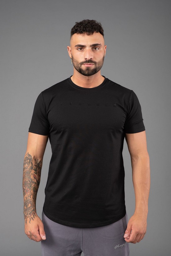 Youngla 459 Monochrome Fitted Uomo Camicie Nere | RF2937645