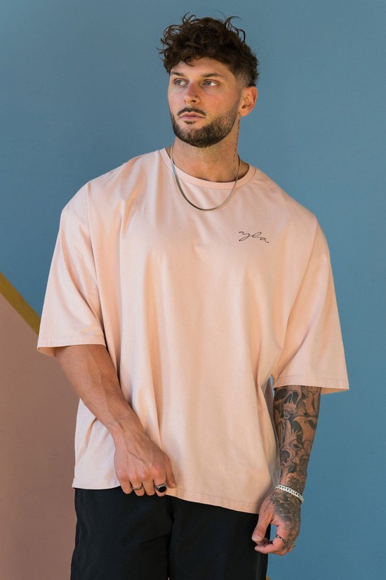 Youngla 464 Skyline Super Sized Uomo Camicie Corallo | BD2560713