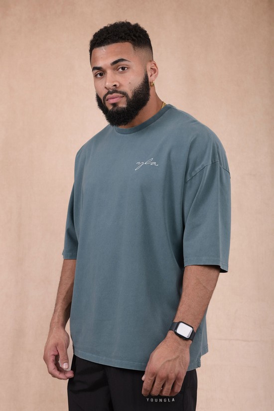 Youngla 464 Skyline Super Sized Uomo Camicie Grigie | ZD3091584
