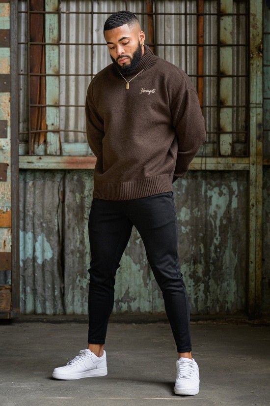 Youngla 512 Royalty Uomo Felpe Caffè | KA4698315