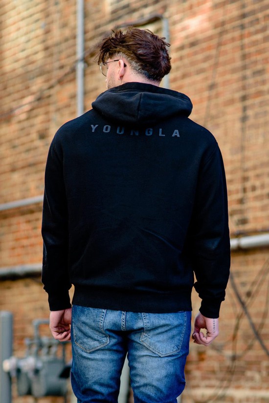 Youngla 515 Monarch Zip-up Uomo Felpa Con Cappuccio Nere | RK2950384