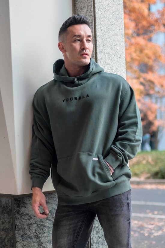 Youngla 535 Monarch Uomo Felpa Con Cappuccio Grigie | GQ4693712