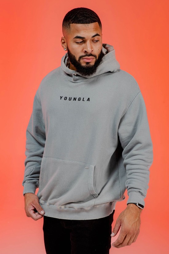 Youngla 535 Monarch Uomo Felpa Con Cappuccio Grigie | HP6154908
