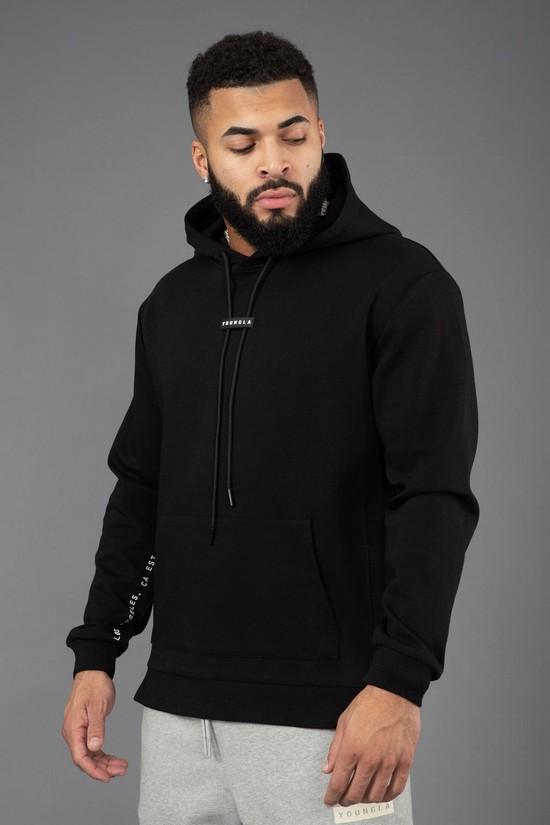 Youngla 542 Pro-tech Uomo Felpa Con Cappuccio Nere | AC1296378