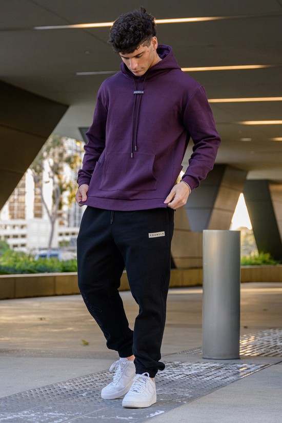 Youngla 542 Pro-tech Uomo Felpa Con Cappuccio Viola | CG3072491