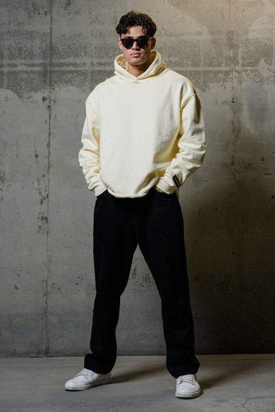 Youngla 555 Anarchy Uomo Felpa Con Cappuccio Bianche | UL8463572