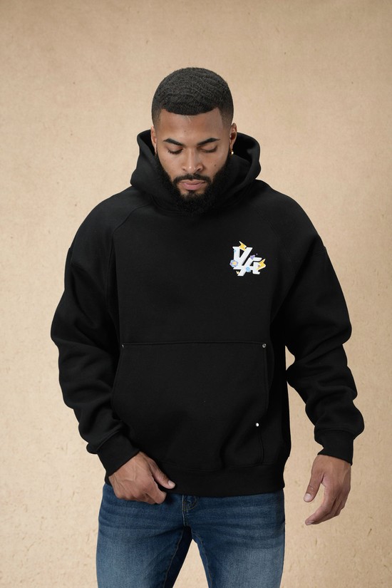 Youngla 559 Global Meltdown Uomo Felpa Con Cappuccio Nere | KG7645208