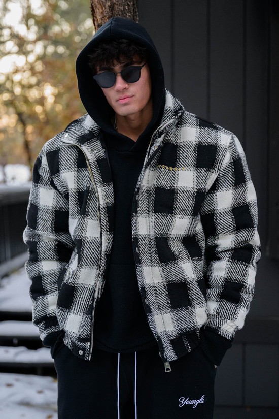 Youngla 563 Kingpins Uomo Giacca Bianche Nere | QZ5907326