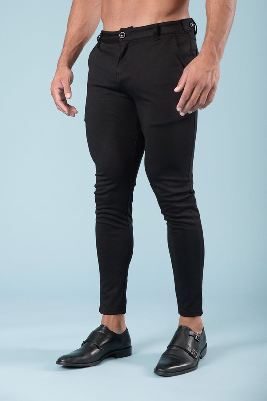 Youngla 614 Dapper Vestito Uomo Pantaloni Nere | PY3260974