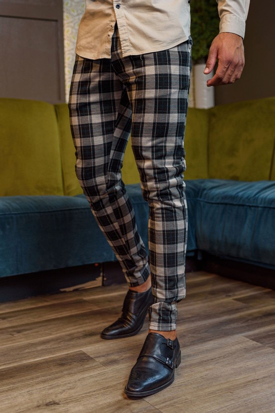 Youngla 614 Dapper Vestito Uomo Pantaloni Nere | UY7634258