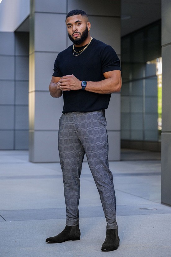 Youngla 615 New Vestito Uomo Pantaloni Grigie | SW5920716