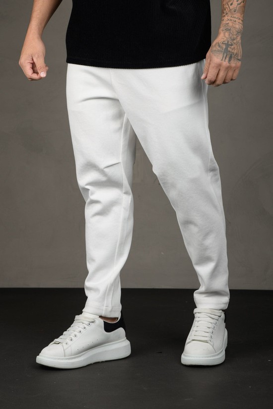 Youngla 620 Cafe Uomo Pantaloni Bianche | QR4381062
